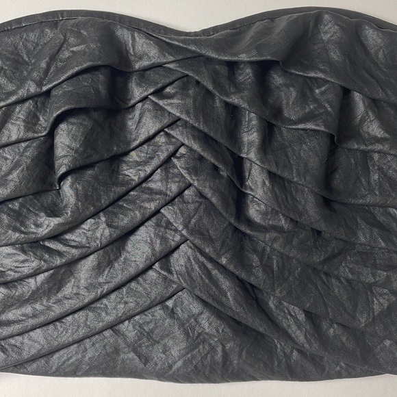 Yigal Azrouel Black Pleated Bustier With Zip Back. Size 6. - Picture 3 of 9